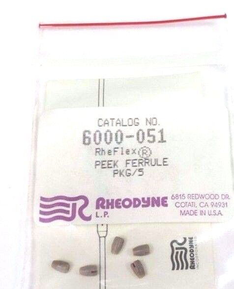 NEW RHOEDYNE 6000-054 FITTING SET PEEK PKG/5 W/ 6000-051 PEEK FERRULE PKG/5