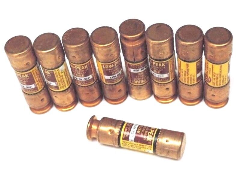 LOT OF 9 NEW COOPER BUSSMANN LPN-RK-5-SP DUAL-ELEMENT FUSES LPNRK5SP