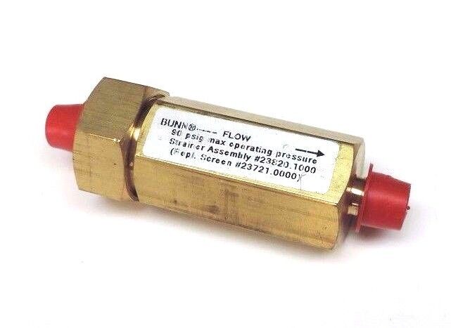 NEW BUNN O MATIC 23820.1000 WATER STRAINER INLINE W/CAP 0.250 FLARE
