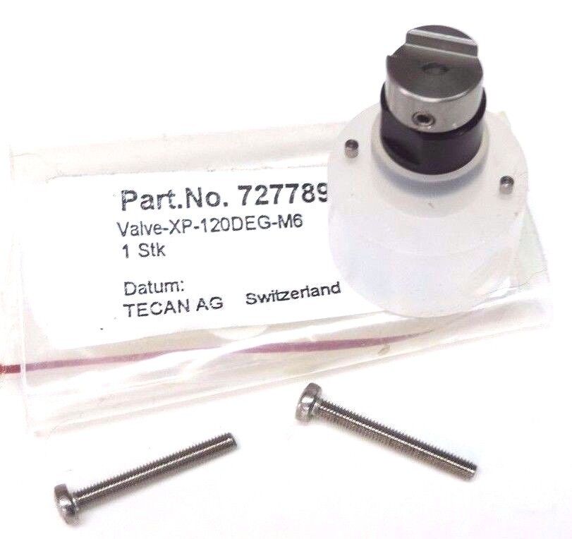 NEW TECAN AG 727789 VALVE-XP-120DEG-M6 VALVE 3-WAY DILUTER XP3000 120 DEG.