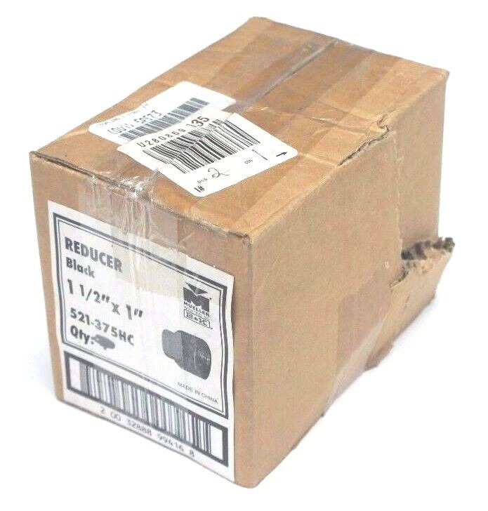 LOT OF 2 NEW MUELLER 521-375HC BLACK REDUCERS 1-1/2" X 1", 521375HC