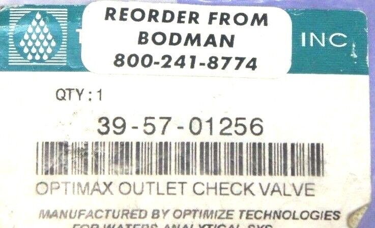 (2) NEW OPTIMIZE TECHNOLOGIES 39-57-01256 OPTIMAX OUTLET CHECK VALVES 395701256