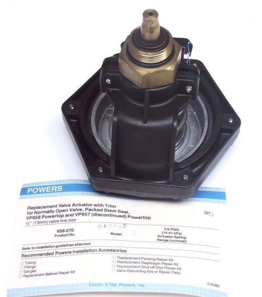 NEW SIEMENS 658-070 VALVE ACTUATOR W/ TRIM 1/2'' 658070 MODEL: 049840