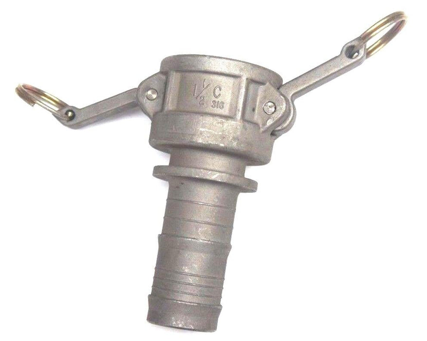 NEW EVER-TITE 1-1/2-C-316 STAINLESS STEEL COUPLER 1-1/2", 3" BARB END, 112C316