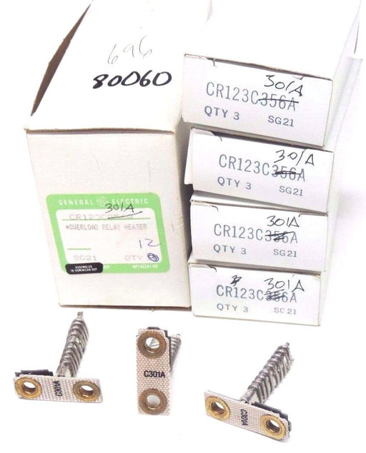 LOT OF 12 NEW GENERAL ELECTRIC CR123C301A HEATER ELEMENTS (4 BOXES OF 3)