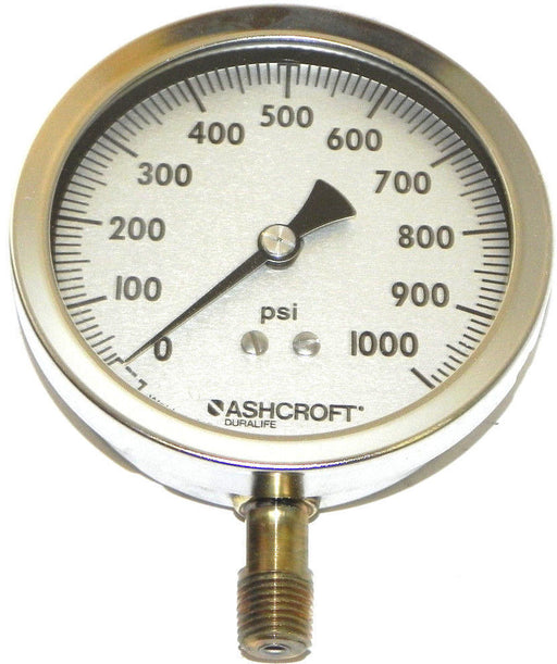 NIB ASHCROFT 35-1009-AW-02L-1000#-XLJ INDUSTRIAL DURALIFE GAUGE 3-1/2''