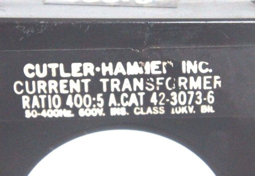 CUTLER-HAMMER 42-3073-6 RATIO 400:5 TRANSFORMER