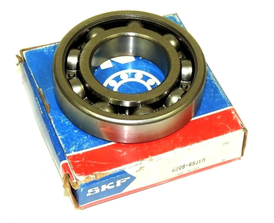NIB SKF 6208-RSJEM DEEP GROOVE BALL BEARING 6208RSJEM