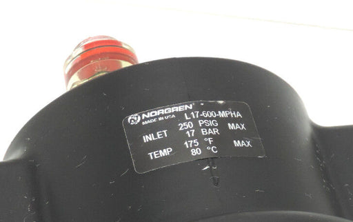 NEW NORGREN L17-600-MPHA LUBRICATOR 250 PSIG MAX L17600MPHA