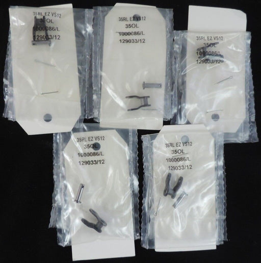 LOT OF 5, #35 OFFSET CHAIN LINKS 35OL 35RL-EZ-VS12, 1000086/L, 129033/12