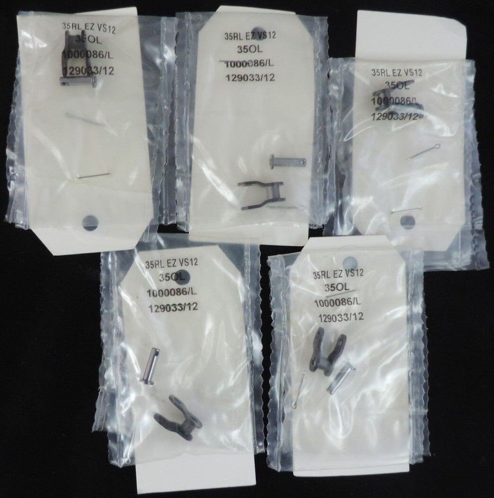 LOT OF 5, #35 OFFSET CHAIN LINKS 35OL 35RL-EZ-VS12, 1000086/L, 129033/12