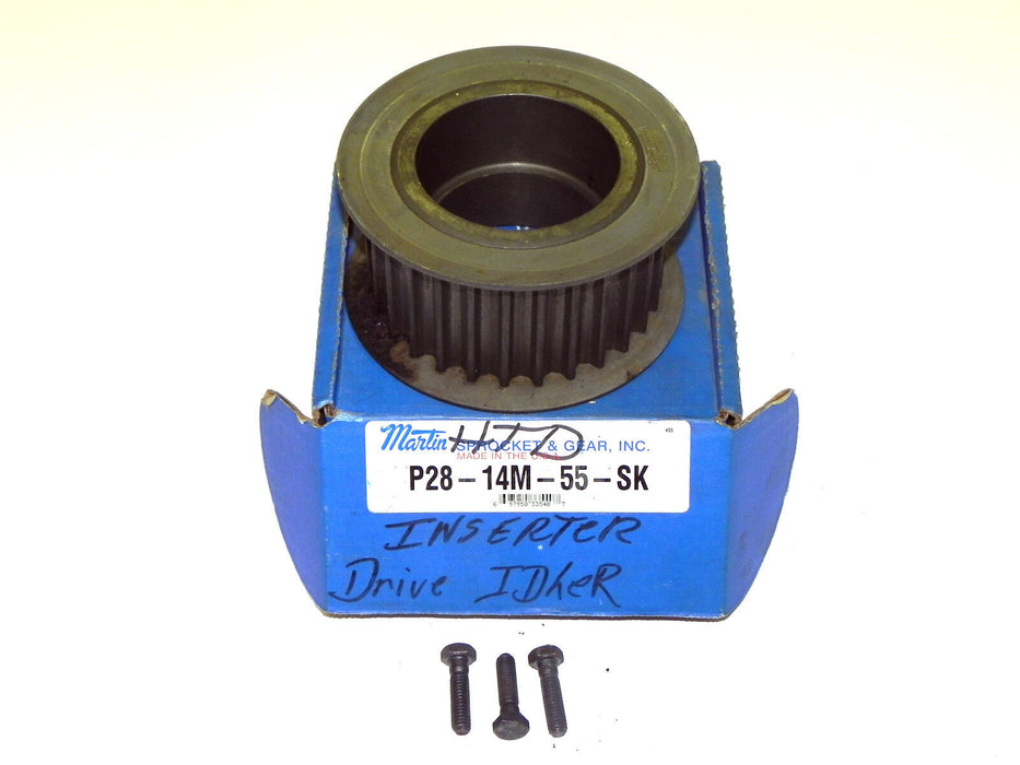 NIB MARTIN P28-14M-55-SK SPROCKET HTS SERIES 28GROOVE P2814M55SK