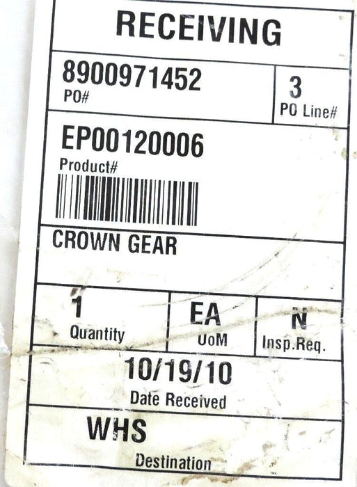 AVE INDUSTRIES HEIGHT ADJUSTMENT CROWN GEAR SPROCKET 00120006 7" DIA. 1/4" THICK