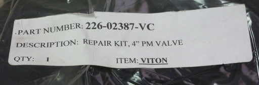 VITON 226-02387-VC 4" PM VALVE REPAIR KIT 22602387VC NEW