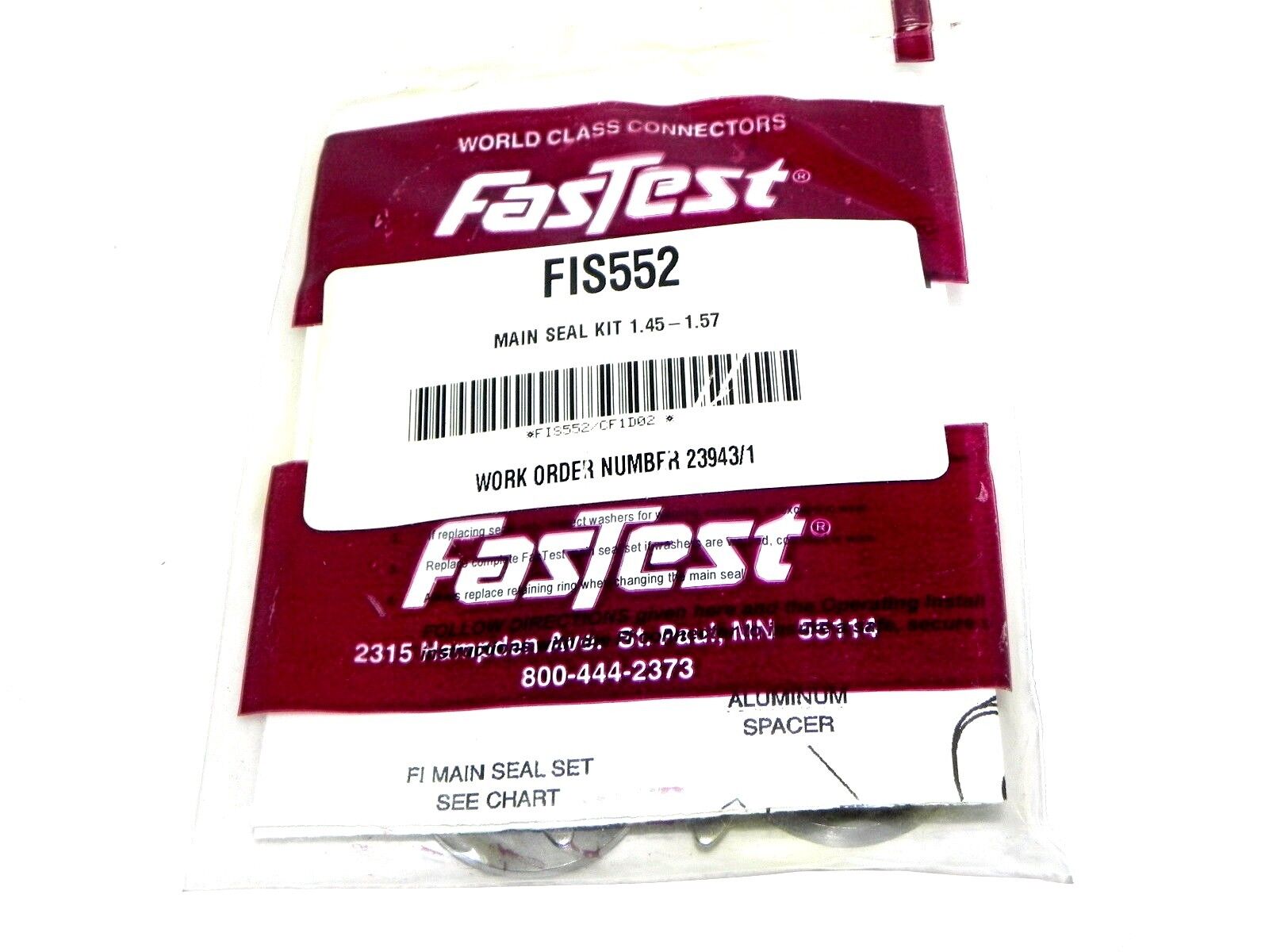 NEW FASTEST FIS552 MAIN SEAL KIT 1.45-1.57