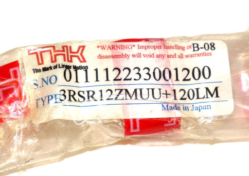 NEW THK 3RSR12ZMUU+120LM LINEAR BEARING 3RSR12ZMUU120LM