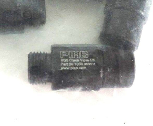 BAG OF 10 NEW PIAB VGS 1036 VACUUM CHECK VALVES 1/8, 3002.027321