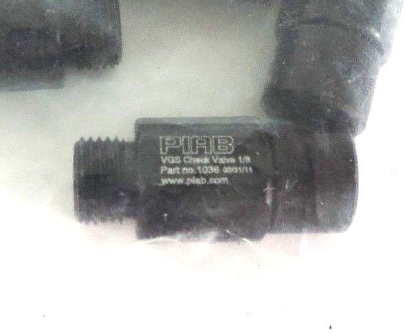 BAG OF 10 NEW PIAB VGS 1036 VACUUM CHECK VALVES 1/8, 3002.027321