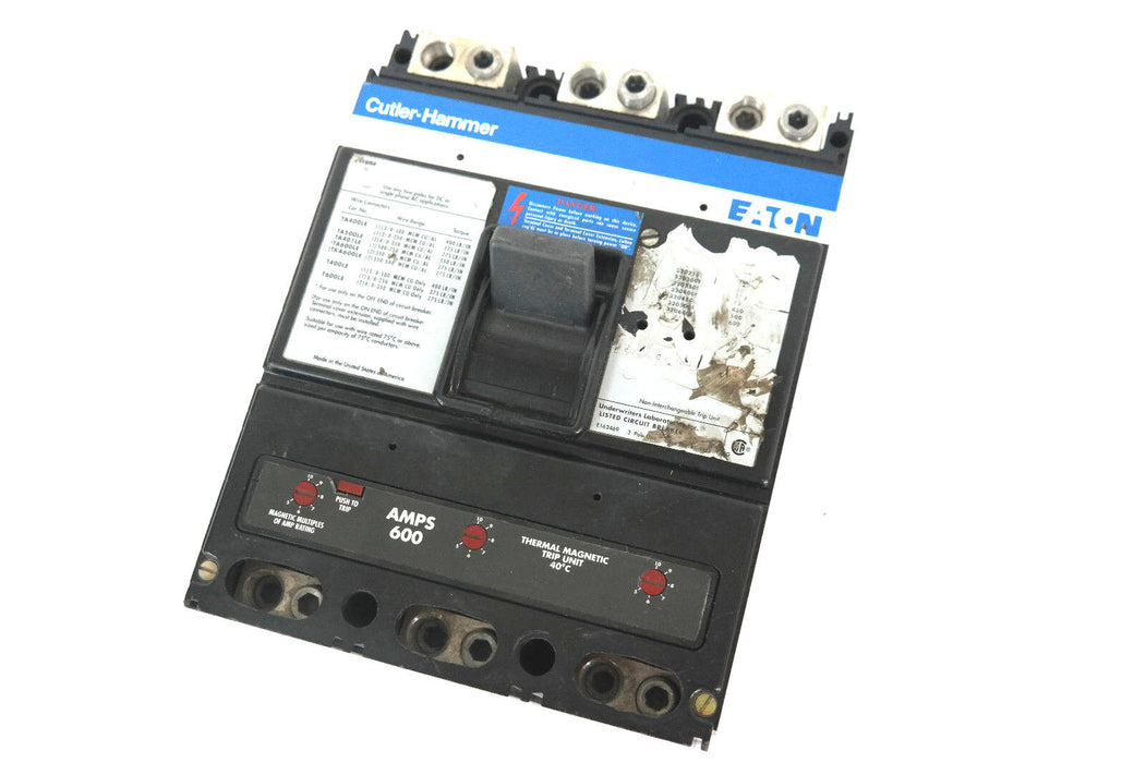CUTLER-HAMMER EATON 3-POLE CIRCUIT BREAKER W/ 600 AMPS TRIP UNIT