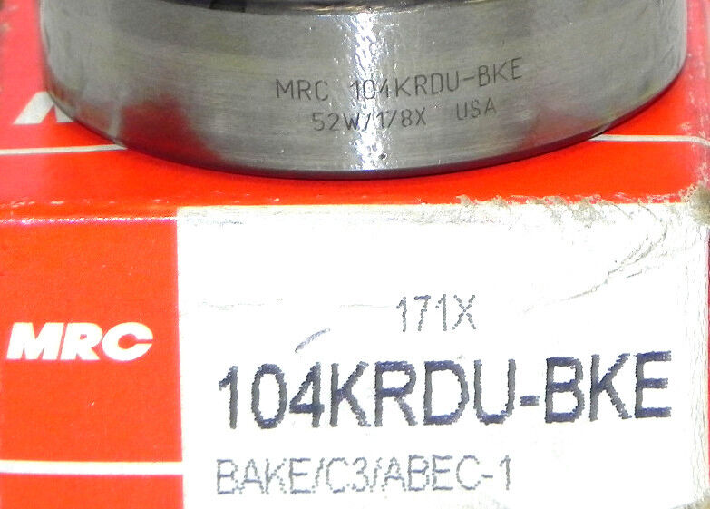 NIB MRC 104KRDU-BKE BALL BEARING BAKE/C3/ABEC-1 171X. 104KRDUBKE
