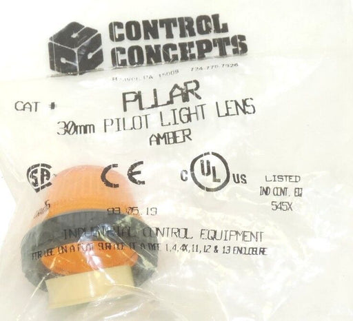 NEW CONTROL CONCEPTS PLLAR 30mm PILOT LIGHT LENS AMBER