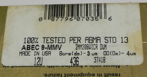 TIMKEN 2MM208WI DUM SUPER PRECISION BEARING 1PC. 2MM208WIDUM NIB