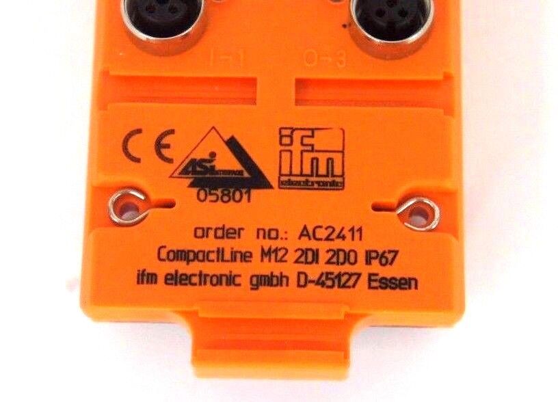 NIB IFM EFECTOR AC2411 ACTIVE COMPACTLINE MODULE M12-2DI-2DO-IP67