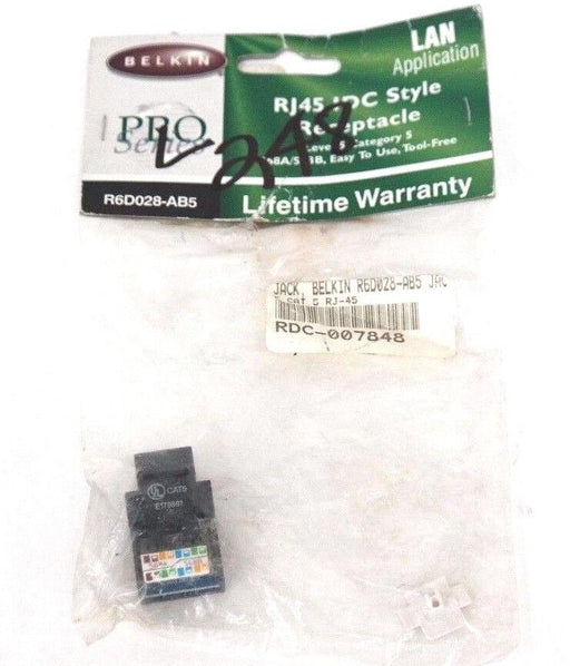 NEW BELKIN RJ45 IDC STYLE RECEPTACLE JACK R6D028-AB5 RDC-007848