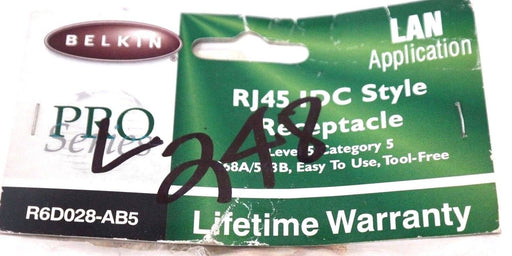 NEW BELKIN RJ45 IDC STYLE RECEPTACLE JACK R6D028-AB5 RDC-007848