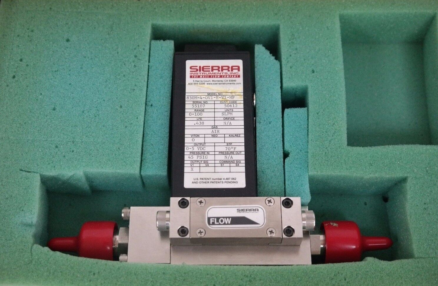 NIB SIERRA 830M-4-OV1-E-V1-MP AIR MASS FLOW CONTROLLER 830M4OV1EV1MP 0-100 SLPM