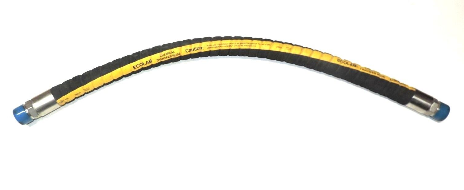 NEW ECOLAB 29019 CHEMICAL TRANSFER HOSE 36" TOTAL LENGTH