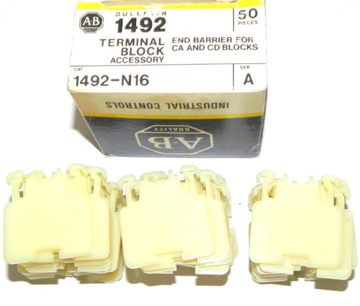 NIB ALLEN BRADLEY 1492-N16 END BARRIERS 1492N16 SER. A (BOX OF 42)