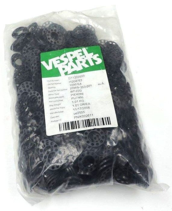 LOT OF VESPEL PARTS 25MW-353-001 SPACERS REV A D11309593 RESIN TYPE SP-22D