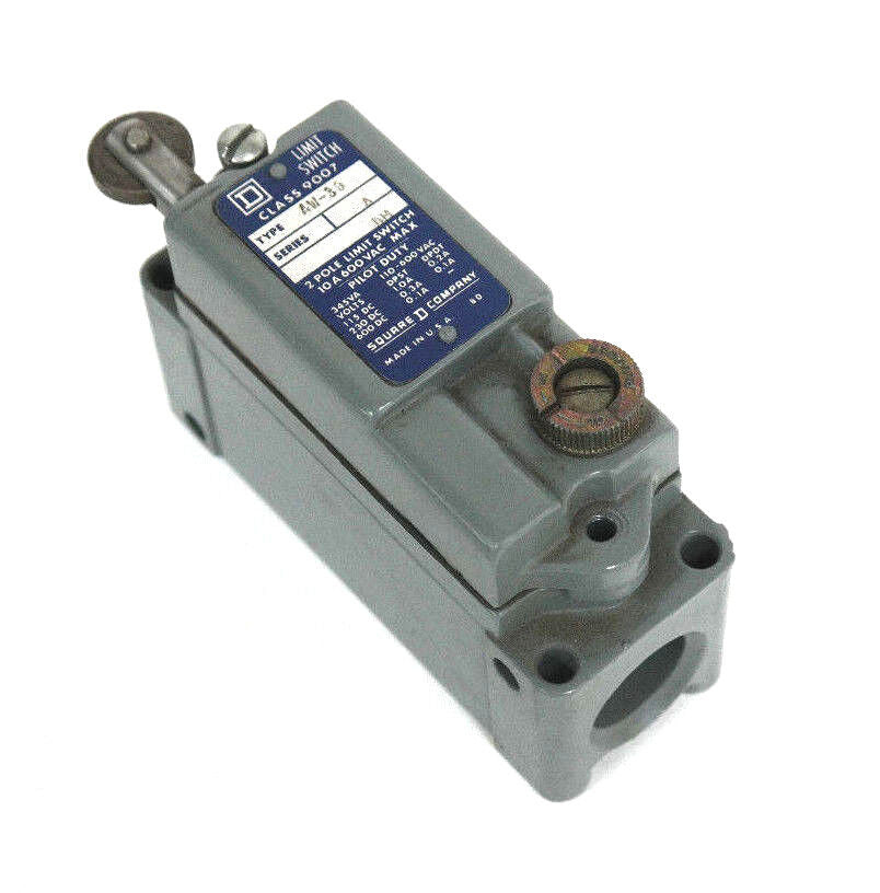 SQUARE D 9007-AW-39 LIMIT SWITCH SERIES A, 2 POLE, 10 A, 600 VAC 9007AW39