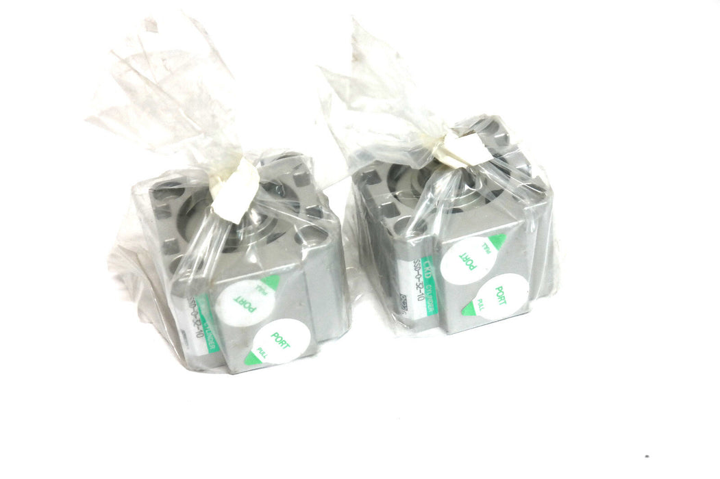 LOT OF 2 NEW CKD SSD-0-32-10 COMPACT CYLINDERS SSD03210