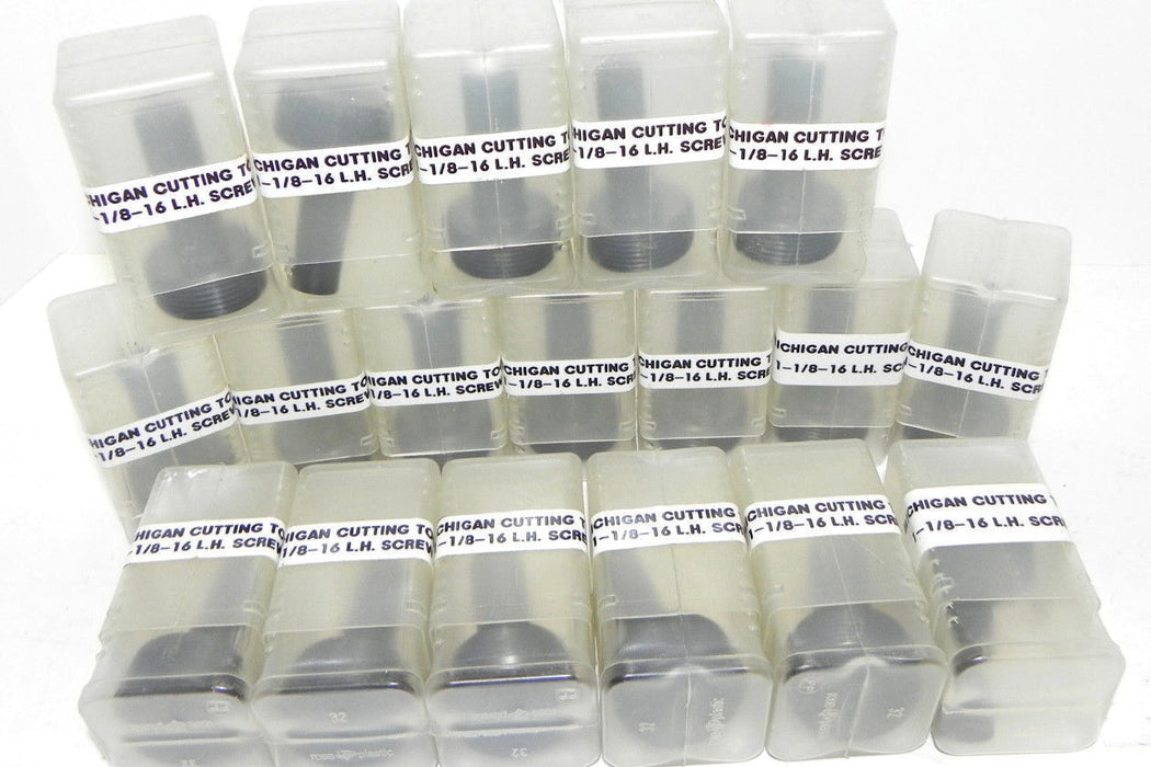 NEW, LOT OF 18, MICHIGAN CUTTING TOOL, 1-1/8-16 L.H. SCREWS