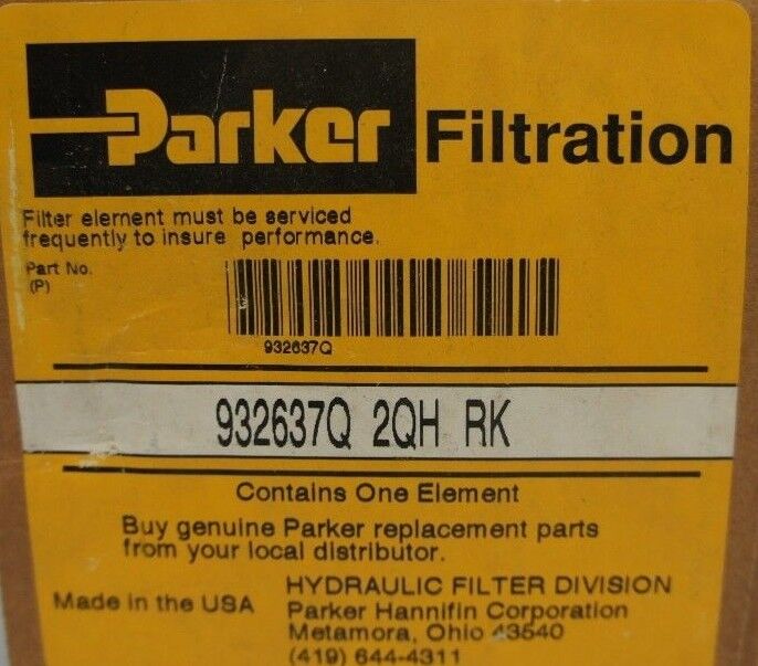 NIB PARKER 932637Q 2QH RK FILTER ELEMENT 932637Q