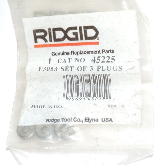 NEW RIDGID 45225 SET OF 3 PLUGS E3053