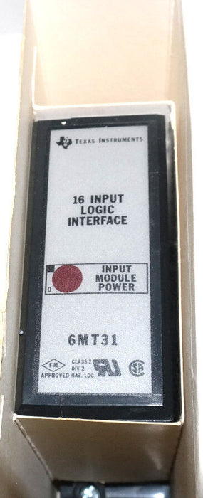 NEW TEXAS INSRUMENTS 6MT31 INPUT MODULE 16POINT LOGIC INTERFACE