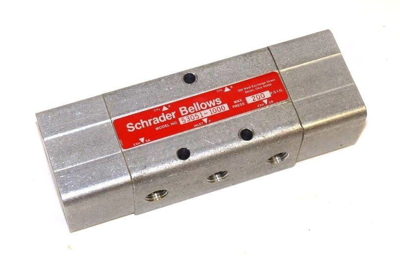 NEW SCHRADER BELLOWS 53051-1000 1/4" PIL/SPR VALVE, 530511000