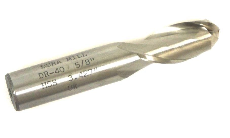 LOT OF 14 NEW DURA-MILL DR-40 5/8" END MILLS HSS 3.427"