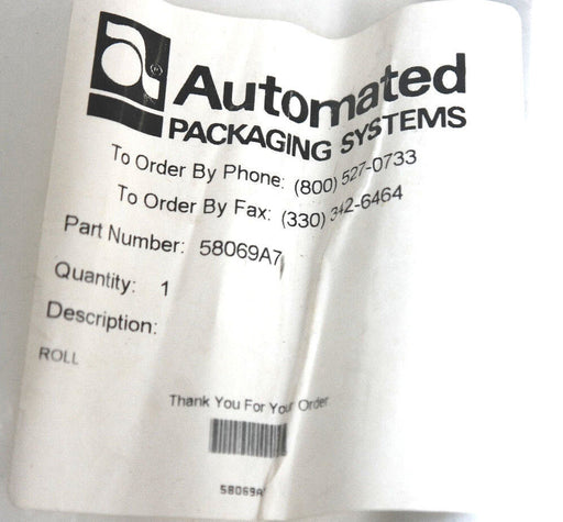 NEW AUTOMATED PACKAGING SYSTEMS 58069A7 ROLLER ASSEMBLY