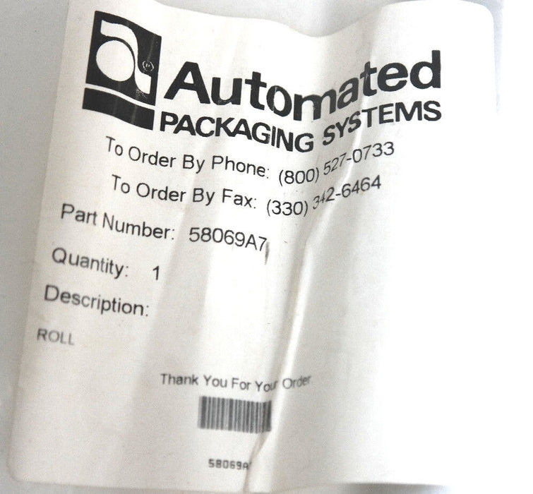 NEW AUTOMATED PACKAGING SYSTEMS 58069A7 ROLLER ASSEMBLY
