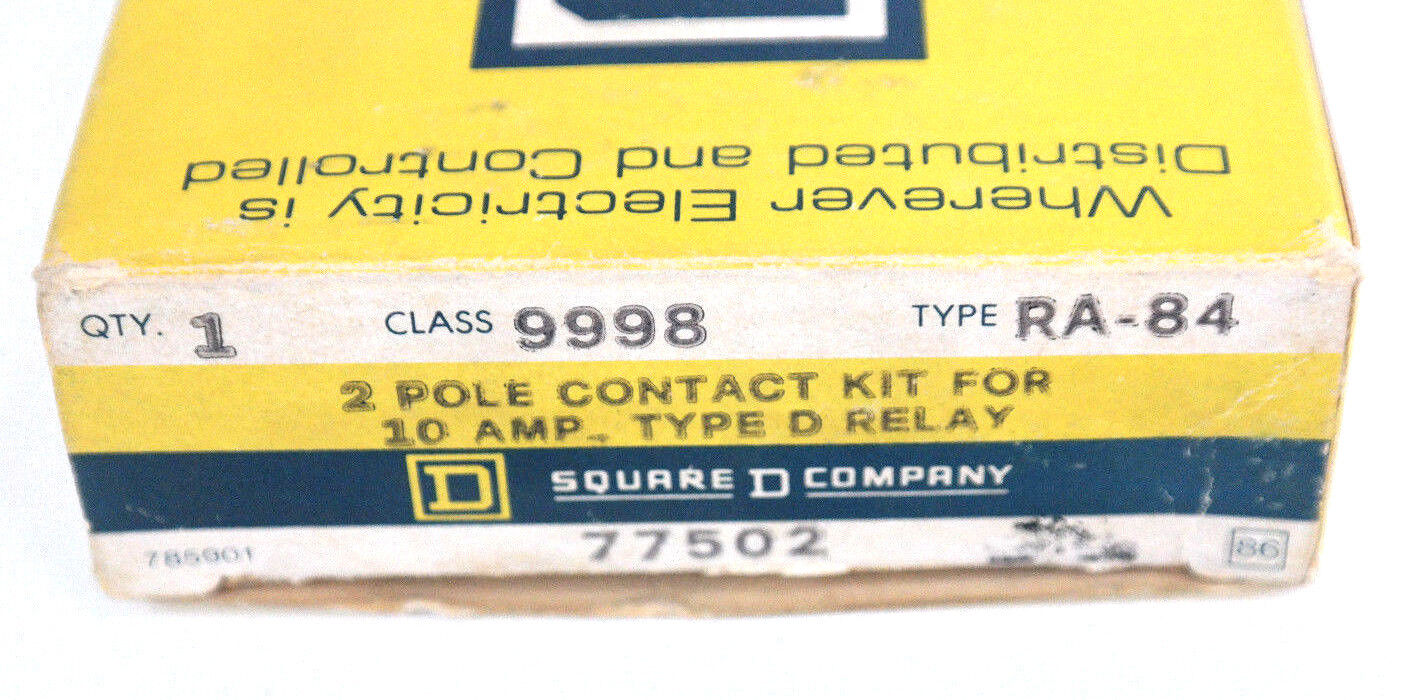 NIB SQUARE D 9998-RA-84 RELAY CONTACT KIT 9998RA84