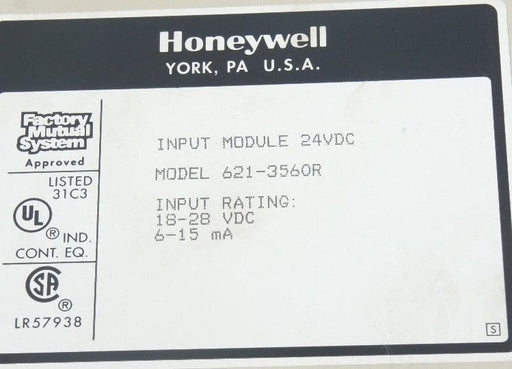 REPAIRED HONEYWELL 621-3560R INPUT MODULE 18-28VDC 6-15 MA 6213560R