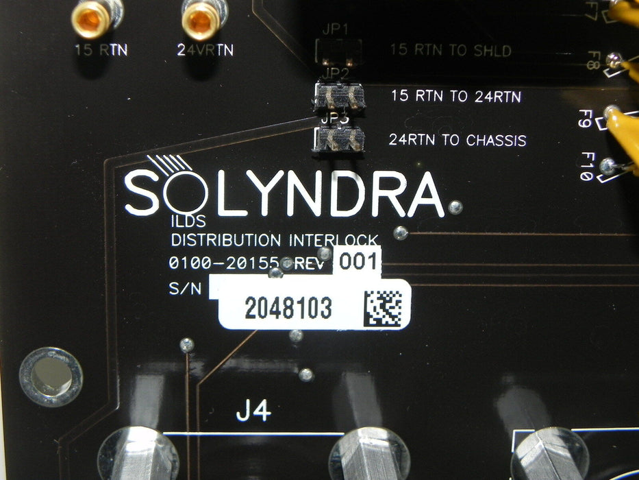 NEW SOLYNDRA 0100-20155 ILDS DISTRIBUTION INTERLOCK BOARD REV. 001 S/N: 2048103