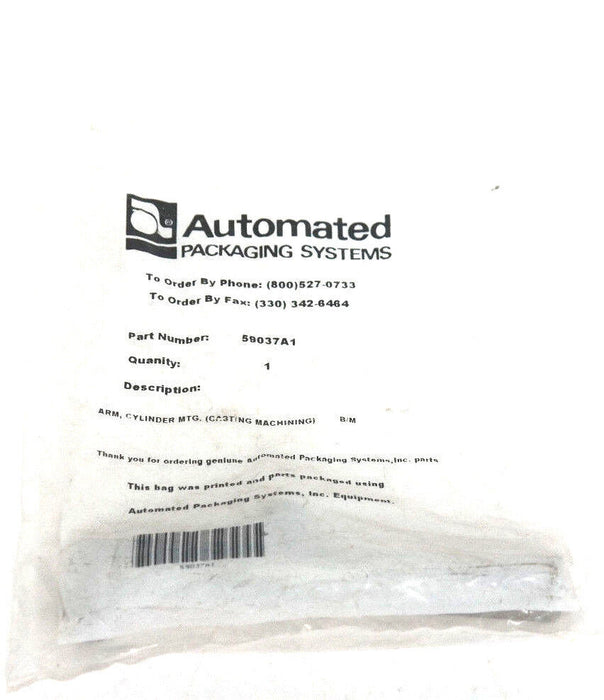 NEW AUTOMATED PACKAGING SYSTEMS 59037A1 ARM, CYLINDER MTG. (CASTING MACHINING)