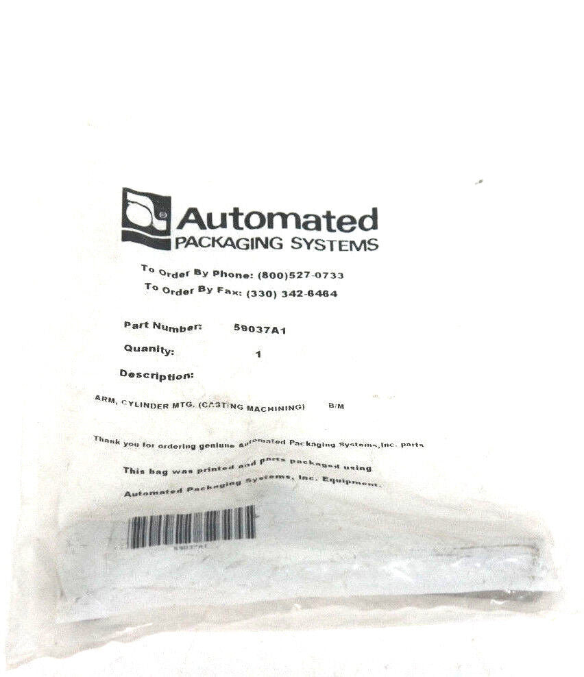 NEW AUTOMATED PACKAGING SYSTEMS 59037A1 ARM, CYLINDER MTG. (CASTING MACHINING)