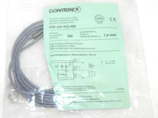 NEW CONTRINEX DW-AD-423-M8 PROXIMITY SWITCH INDUCTIVE 1.5mm DWAD423M8