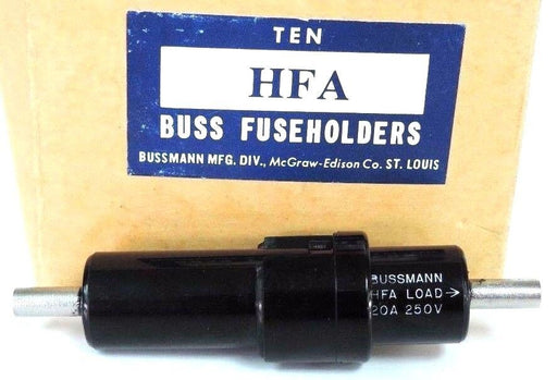BOX OF 10 NEW BUSSMANN HFA BUSS FUSEHOLDERS FUSE HOLDERS 20A 250V, 1/4"x1-1/4"